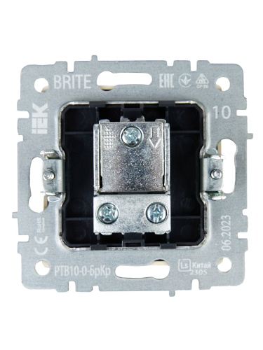 BRITE Розетка TV проходная РТВ10-0-БрКр бежевый | код BR-A10-P-K10 | IEK фото 4