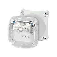 Коробка клеммная DK 0202 G 93х93х62 мембраны 5-пол. 0.75-4 кв.мм серая РР IP66 (DK 0202 G) | код. 62000001 | HENSEL
