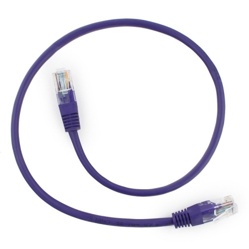 Патч-корд UTP Cablexpert PP12-0.25M/V кат.5e, 0.25м, литой, многожильный (фиолетовый) | код PP12-0.25M/V | Cablexpert