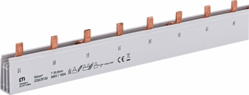 Шина питания IZS 50/3F/30 (50мм2, 3P, 1.05м, Pin, 30mod.) | код 002921265 | ETI