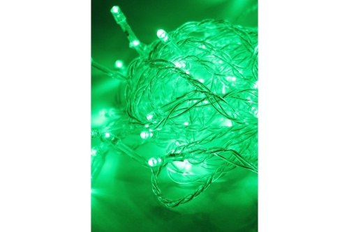 Гирлянда светодиодная 80LED зел. прозр. провод 8.8м (7.3+1.5) 8 режимов мигания IP20 зел. | код KOC_GIR80LED_G | КОСМОС