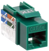 ITK Модуль Keystone Jack кат.5E UTP 110 IDC 90град зелёный | код CS1-1C5EU-11-02 | IEK