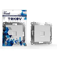 Розетка телефонная 1-м СП Pixel RJ11 механизм бел. | код TKE-PX-RT1-C01 | TOKOV ELECTRIC