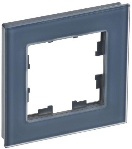 BRITE Рамка 1-мест. РУ-1-2-Бр стекло маренго матовый IEK | код BR-M12-G-31-K35 | IEK