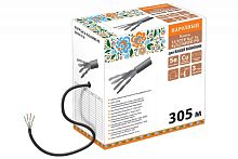 Кабель витая пара народный U/UTP Cat 5e 4х2х24AWG (305м) PE. чёрный ТРТС | код SQ0107-0118 | РЭМЗ ТМ