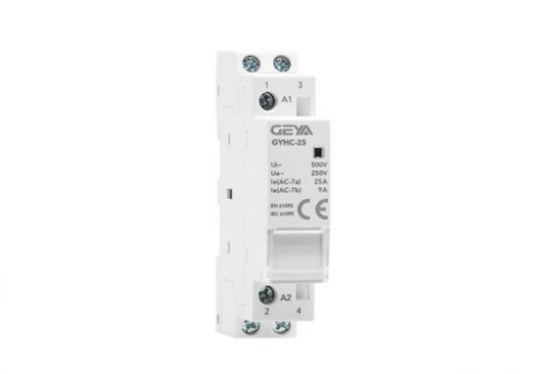 Контактор модульный GYHC-2P, 25A, 2NO, 24VDC, 2M | код GYHC2520024 | GEYA