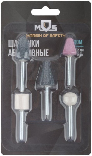 Шарошки абразивные по металлу, 5 шт, хвостовик 3 мм | код 36460М | FIT фото 3