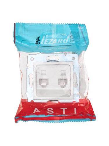 Розетка компьютерная 2-м СП ASTI IP20 RJ45 механизм жемчуж./бел. перламутр. LEZARD 7081-3088-141 фото 4 Розетка компьютерная 2-м СП ASTI IP20 RJ45 механизм жемчуж./бел. перламутр. LEZARD 7081-3088-141 фото 4