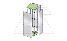 Крыша + дно щита ENUX 1600x600мм (ШxГ), RAL5020, IP55 | код EUTF-160060 | ETA