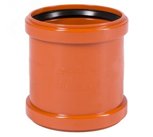 Муфта двухраструбная ПВХ наружной канализации 125 мм | код 221510 | Ostendorf