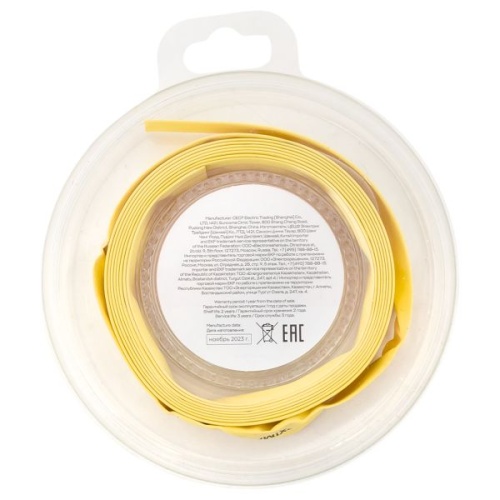 Термоусаживаемая трубка ТУТ нг 8/4 желтая ролик 2 м EKF | код tut-8-y-b | EKF фото 4