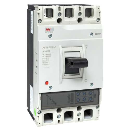 Автоматический выключатель AV POWER-3/4 4P 630А 50kA ETU2.0 EKF AVERES | код mccb-34-630-2.0-av | EKF