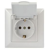 Розетка Intro Solo 4-203-06 с заземлением 2P+E | код Б0053662 | ЭРА