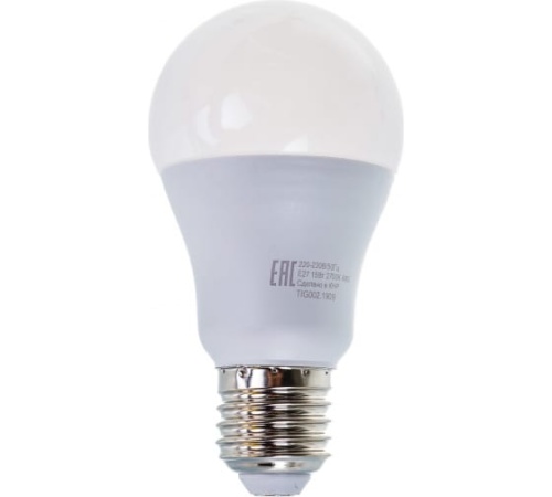 Лампа светодиодная LL-E-A60-15W-230-2,7K-E27 (груша, 15Вт, тепл., Е27) Eurolux, , Шт | код 76/2/19 | EUROLUX