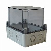 Коробка приборная КР2801-623 АБС серый высокая крышка пр с DIN-рейкой | 28шт. | Hegel | код КР2801-623 | HEGEL