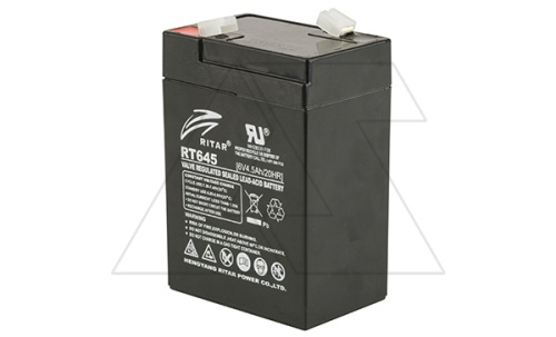 Батарея аккумуляторная Ritar RT645, F1, 6V/4.5Ah, 99(105)x70x47 HxLxW, 0.65kg, 6-8 лет | код RT645 | HAC