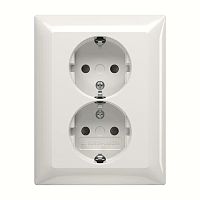 Basic 55 - Розетка 2x2P+E нем. стд. (белый) | код 2TKA00003904 | ABB