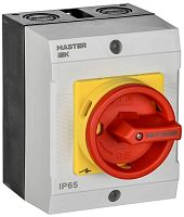 Переключатель кулачковый в боксе закрытая рукоятка аварийная 10А схема 54 | код MI-CS22-010-054 | IEK