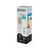 Лампа светодиодная Elementary 4Вт капсульная 4100К нейтр. бел. G4 400лм DC 12В GAUSS 10724
