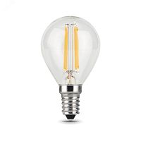Лампа светодиодная филаментная LED 5 Вт 450 лм 4100К AC185-265В E14 шар P45 нейтральный Black Filament | код 105801205 | GAUSS