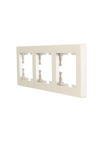 Рамка 3-местн. горизонт. VESNA титан LEZARD 742-3700-148 фото 3