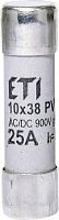 Предохранитель CH 10x38 gR-PV 25A 900V (30kA) | код 002625035 | ETI