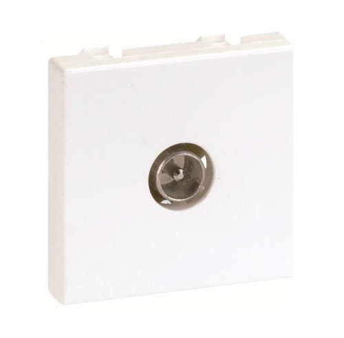 Connect Плата с TV разъемом папа винты 45х45мм графит | код K120A-14 | Simon