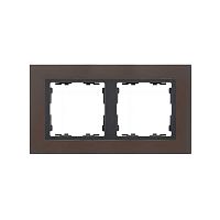 Рамка на 2 поста, S82N, свинец - графит (металл им.) | код 82827-38 | Simon