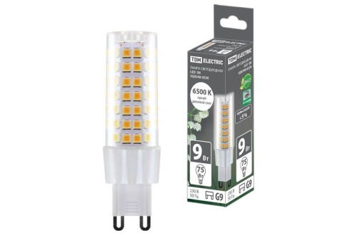 Лампа светодиодная G9-9 Вт-230 В-6500 К, SMD, 21,5x70,5 мм TDM | код SQ0340-0230 | TDM