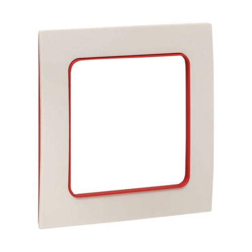 Стокгольм Рамка 1-местная белая с линией цвета красный PROxima | код EXM-G-304-20 | EKF фото 5