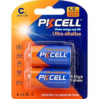 Щелочной/алкалиновый элемент питания PKCELL LR14-2B тип - C(LR14) 2 шт в блистере | код LR14-2B | PKCELL