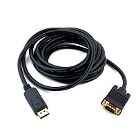 Кабель DisplayPort->VGA Cablexpert CCP-DPM-VGAM-10, 3м, 20M/15M, черный, экран, пакет | код CCP-DPM-VGAM-10 | Cablexpert