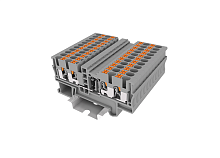 TP2.5-4R/L-GY Клемма TP 2-2 проходная со встроенным диодом, Push-in, сеч.2.5мм2, сер., шт | код TP2.5-4R/L-GY | SUPU
