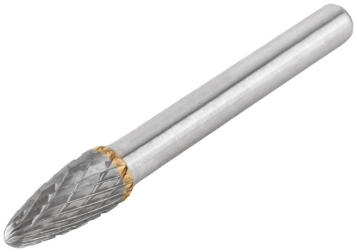 Шарошка карбидная штифт 6мм тип "F" параболическая 8х18х63мм FIT 36617 фото 2