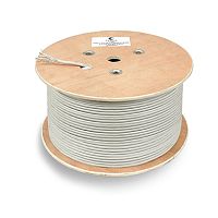 Cabeus STP-4P-Cat.6a-SOLID-IN-PVC Кабель витая пара экранированная STP (U/FTP), категория 6a (10GBE), 4 пары, (23 AWG), одножильный (solid), каждая пара в экране (фольга) (305 м), PVC нг(А)-LS | код 7196c | Cabeus