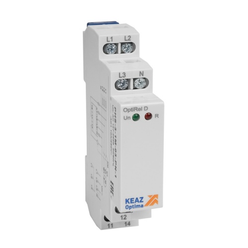 Реле контроля фаз OptiRel D PHS-3-1M-03-PN-2 чередования обрыва фаз 3Ф+N 2СО | код 331993 | КЭАЗ