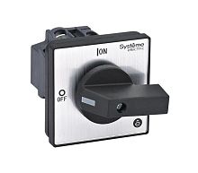 ВЫКЛЮЧАТЕЛЬ-РАЗЪЕДИНИТЕЛЬ 3P 20A С ЧЁРНОЙ РУКОЯТКОЙ НА ДВЕРЦУ 4 ВИНТАМИ | код MSD20320B | Systeme Electric