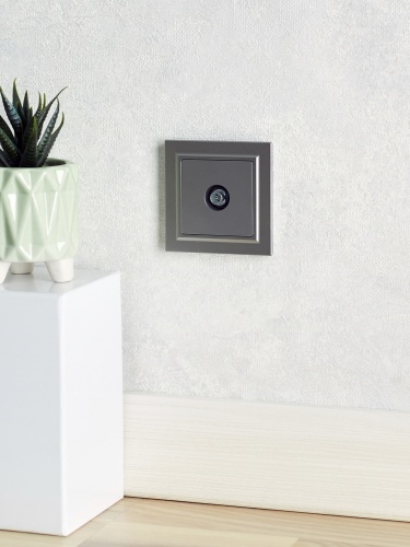 BRITE Розетка TV оконечная РТВ11-0-БрС сталь | код BR-A10-O-K46 | IEK фото 6