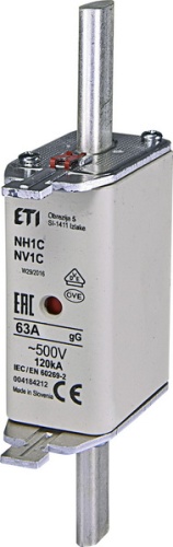 Предохранитель NH-1C/gG 63A 500V KOMBI | код 004184212 | ETI
