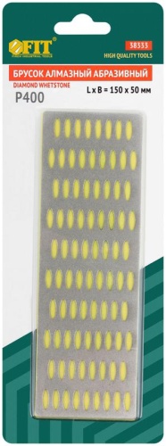 Брусок абразивный алмазный 150х50мм Р 400 желт. FIT 38333 фото 3