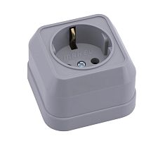 Розетка ОП IP20 с заземл. сер. Makel 45008