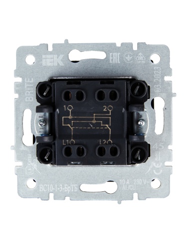 BRITE Выключ. 1-кл. перекр. 10А ВС10-1-3-БрТБ бр. IEK | код BR-V13-0-10-K45 | IEK фото 5