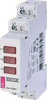 Трехфазный индикатор наличия напряжения SON H-3R (3x красный LED) | код 002471552 | ETI