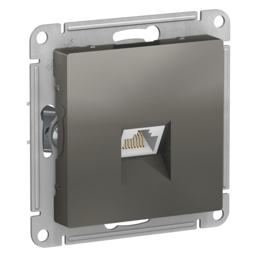 ATLASDESIGN РОЗЕТКА компьютерная RJ45, кат. 6A, механизм, СТАЛЬ | код ATN000986 | SCHNEIDER ELECTRIC