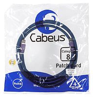 Cabeus PC-SSTP-RJ45-Cat.8-3m-LSZH Патч-корд S/FTP, категория 8 (40G, 2000 MHz), 2xRJ45/8p8c, экранированный, синий, LSZH, 3 м | код 9704c | Cabeus