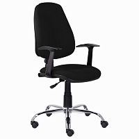 Кресло BRABIX Comfort MG-322 , хром, регулируемая эргономичная спинка, ткань, черное, 532558 | код 532558 | BRABIX