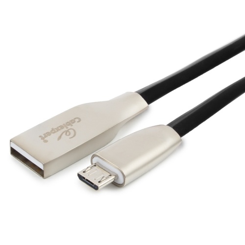 Кабель USB 2.0 Cablexpert CC-G-mUSB01Bk-1.8M, AM/microB, серия Gold, длина 1.8м, черный, блистер | код CC-G-mUSB01Bk-1.8M | Cablexpert