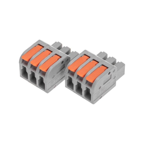 Клемма СМК 222-423R проходная разъемная 3 полюса серая 0,2-2,5/4мм2 | код 07-5263 | REXANT фото 7