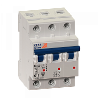 Выключатель автоматический трехполюсный OptiDin BM63-OT 16А D 6кА (BM63-OT-3D16-УХЛ3) | код. 219962 | КЭАЗ 