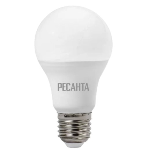 Лампа светодиодная LL-R-A65-15W-230-6K-E27 (груша, 15Вт, холод., Е27) Ресанта, , Шт | код 76/1/75 | РЕСАНТА